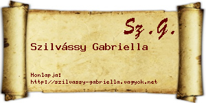 Szilvássy Gabriella névjegykártya